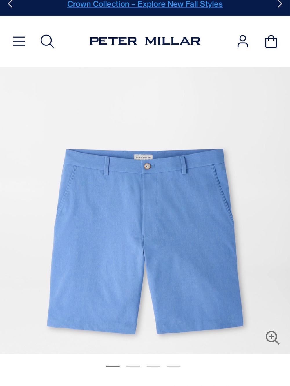 Peter Millar Blue Men's Performance Shorts - Salem Classic Fit